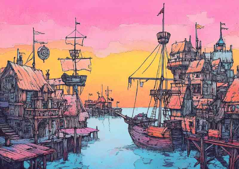 The whimsical pirate village