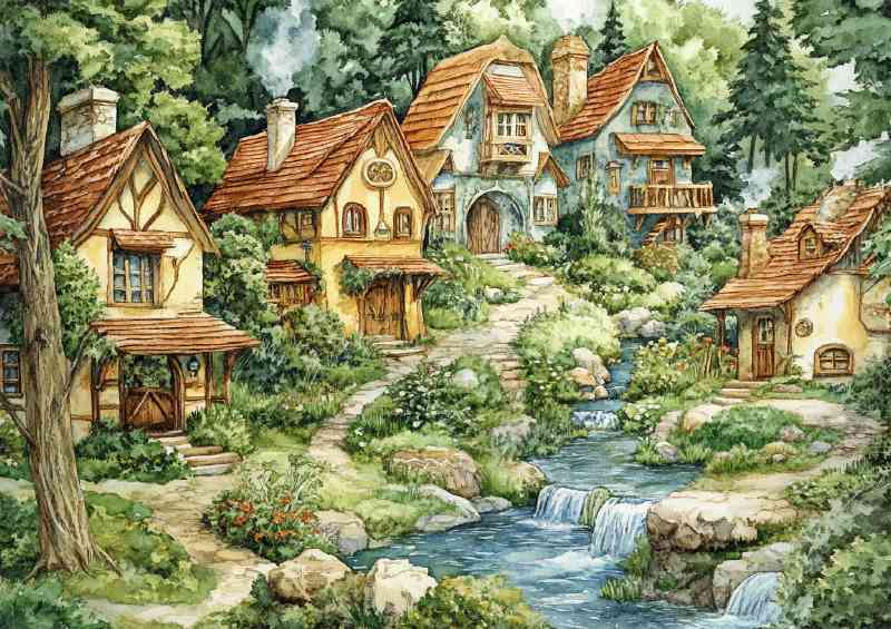 Whimsical fairy village
