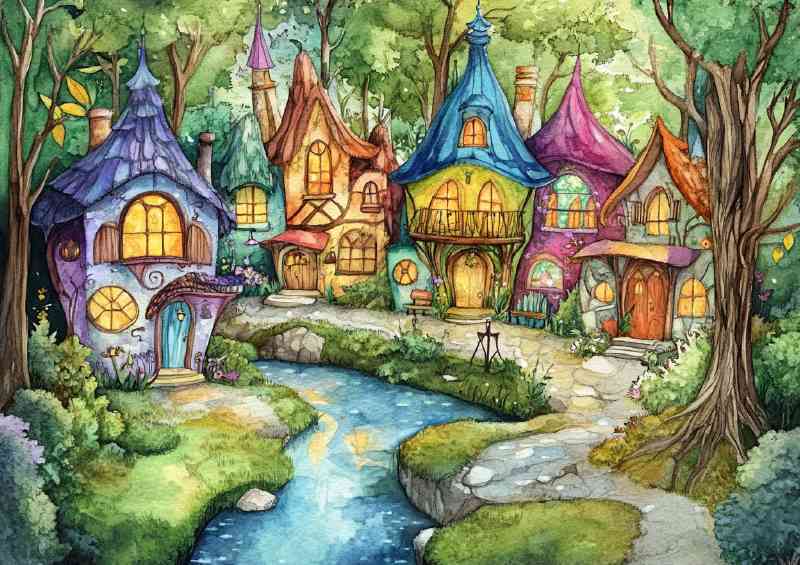 Whimsical gnome village