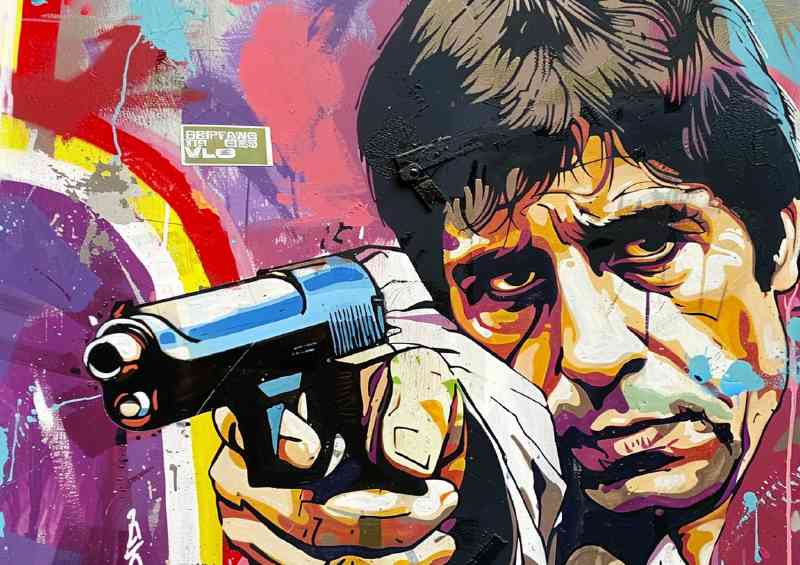 A painting style of tony montana Scarface