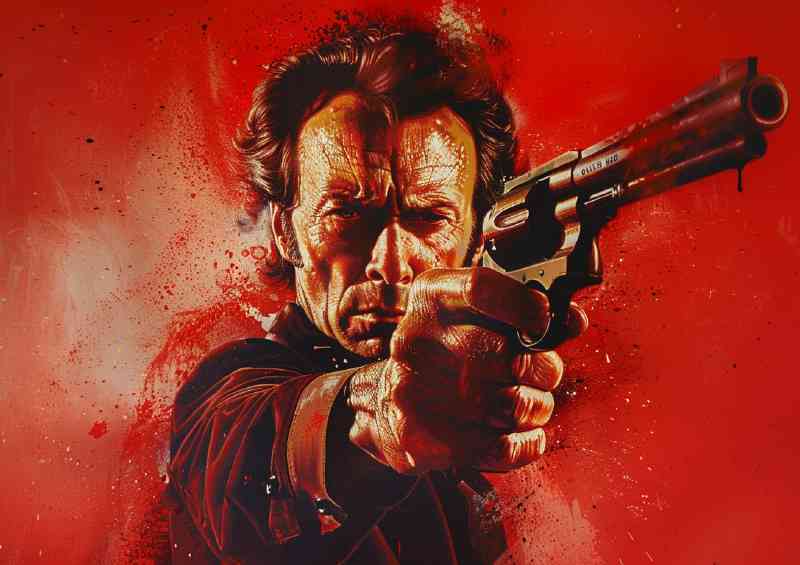 Clint Eastwood punk in red