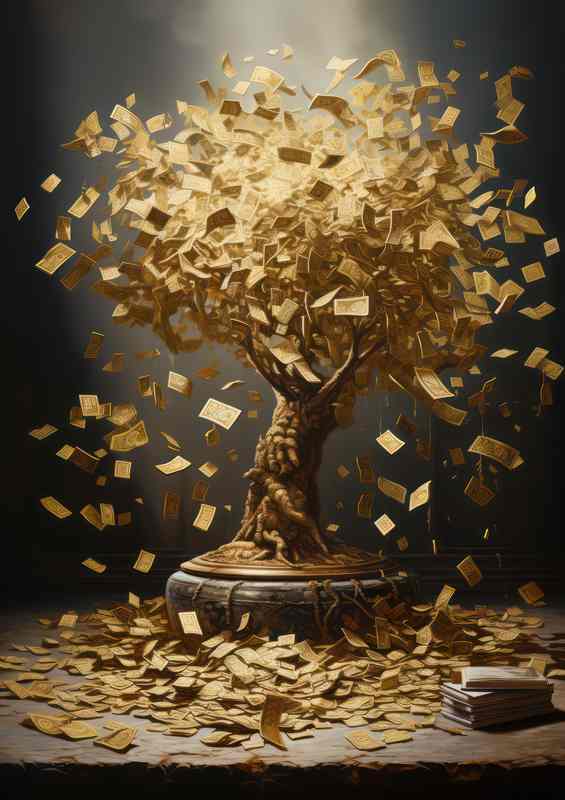 Currency Cascade Wealthy Tree