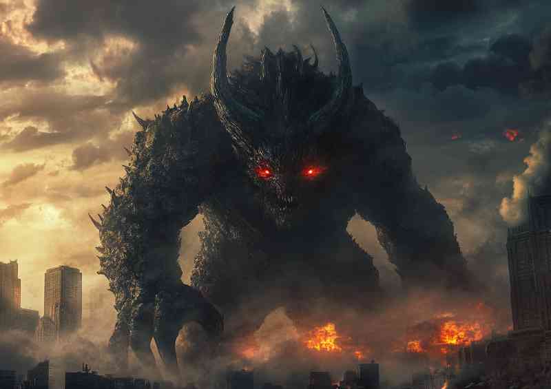 Giant creature with horn features fantasy