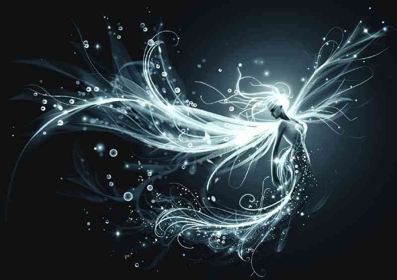 Glowing fairy with bright swirls