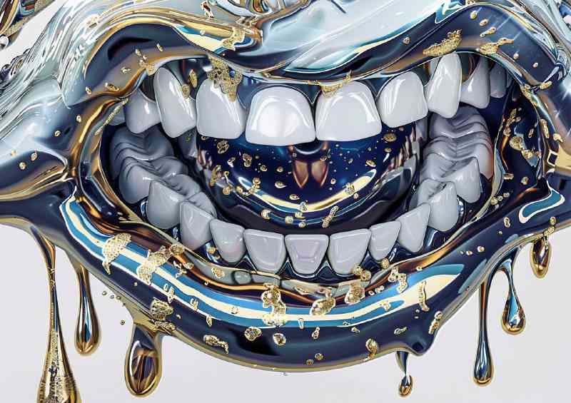 Hyper realistic open mouth bling