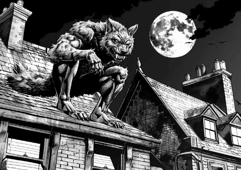 Ink style werewolf