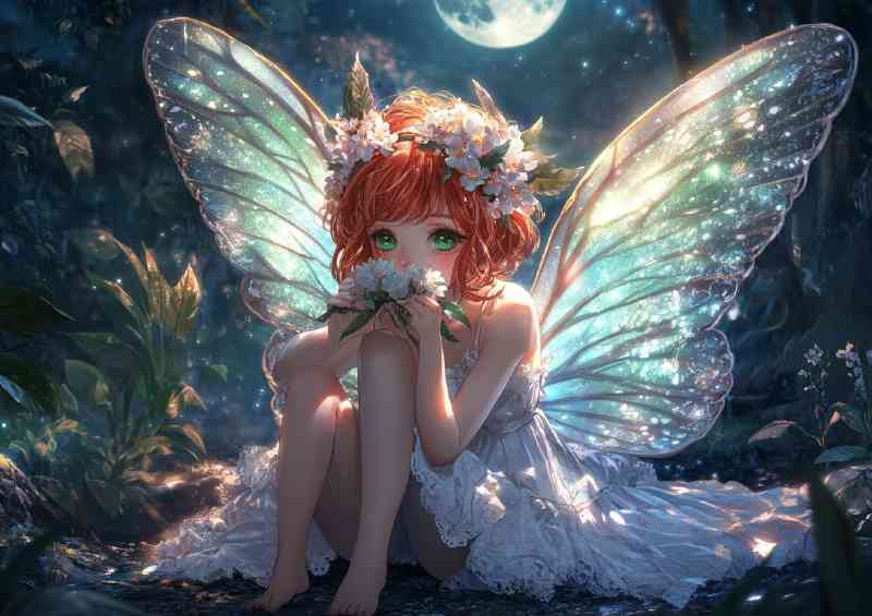 Iridescent wings little bright fairy