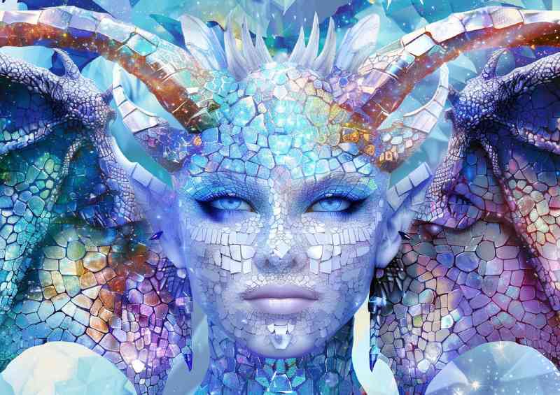 Lady with dragon scaled face