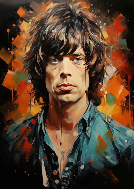 Mick Jagger Very colourful