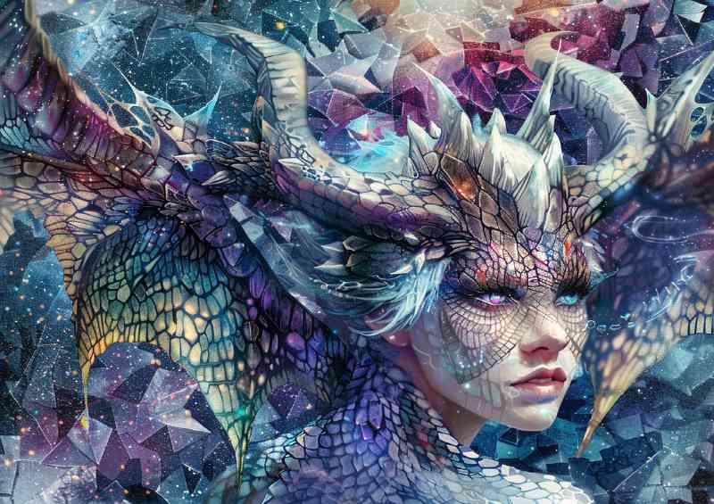 Lady with dragon wings and scales
