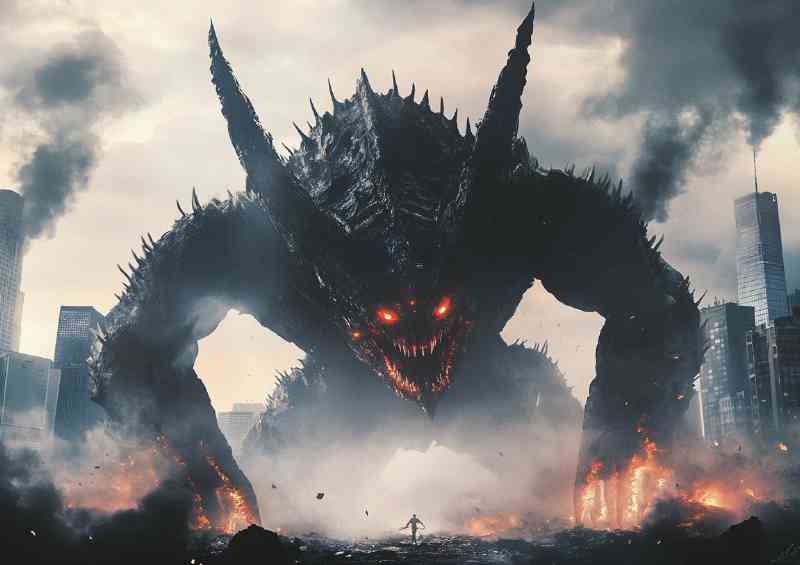Monster terrorising the city
