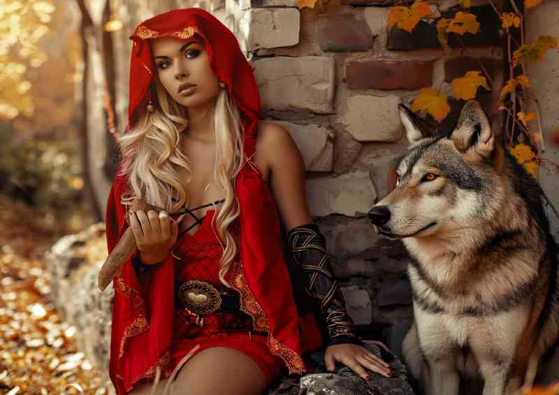 Red riding hood andteh grey wolf