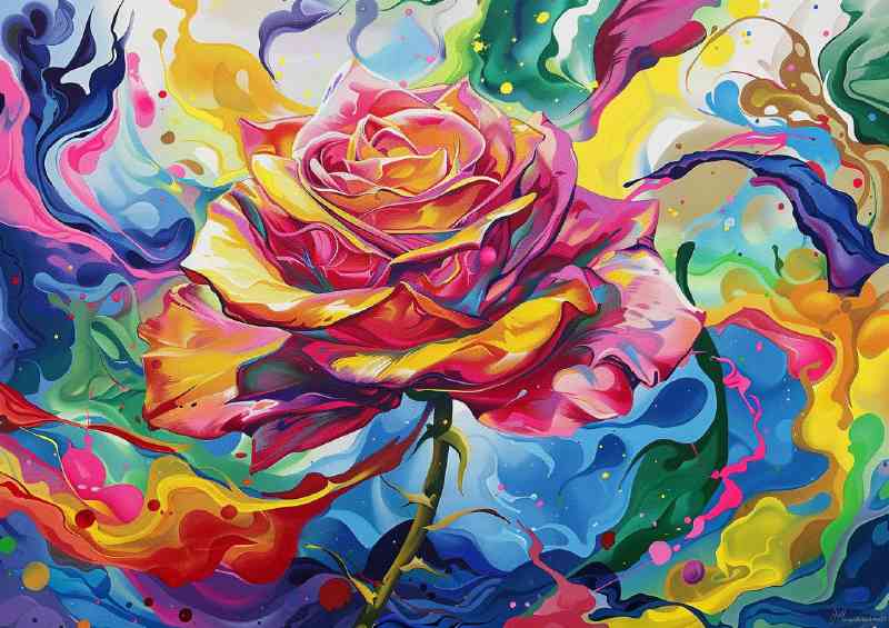 Rose in the centre