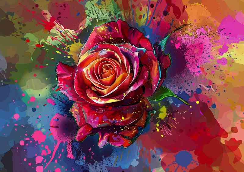 The vibrant rose with full colour splash