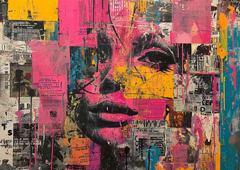 Abstract graffiti lady