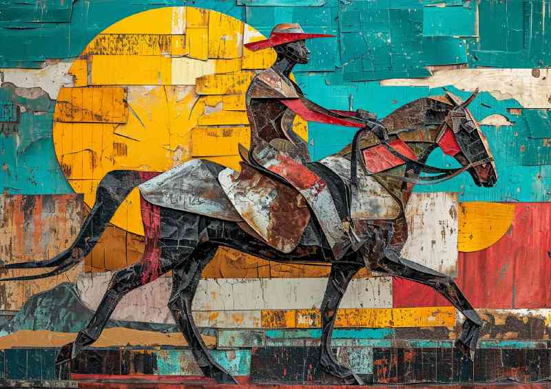 Abstract horse street art