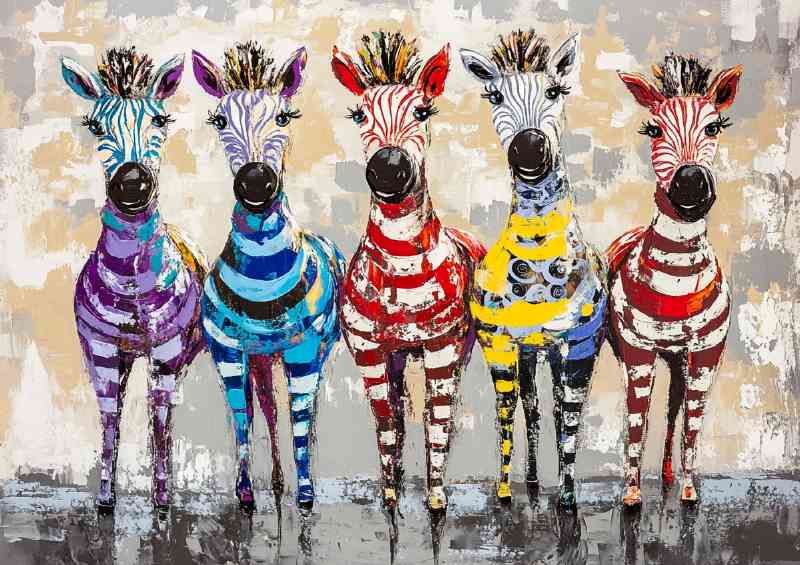Abstract zebra family
