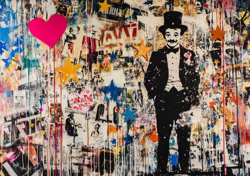 Charlie chaplin street art graffiti