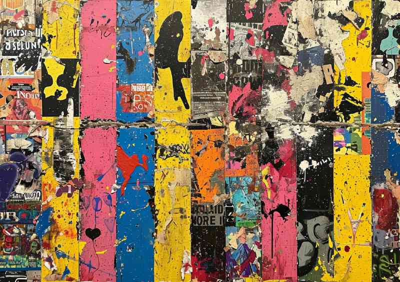 Collage sticker graffiti