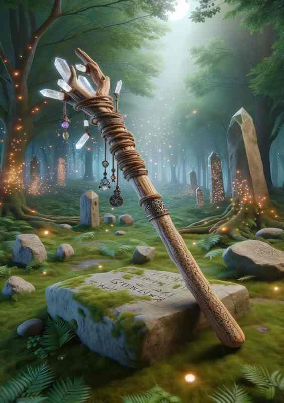 Wiccan tool Wand a handcrafted wooden staff