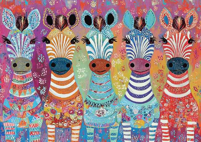 Light zebras abstract art