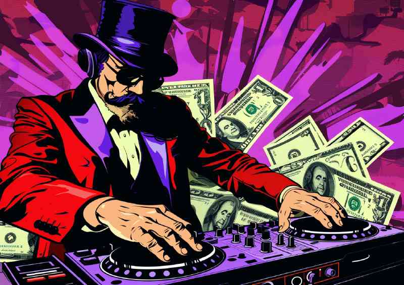Monopoly money graffiti dj