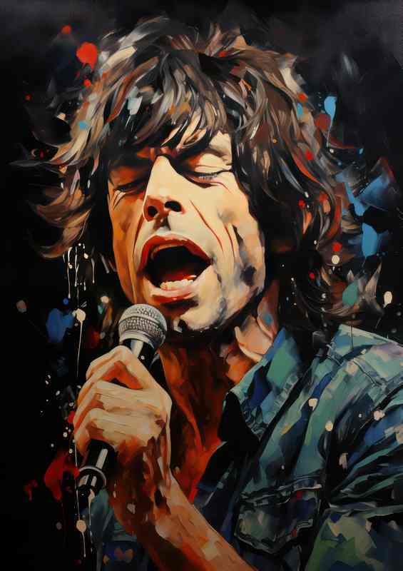Mick Jagger painting style