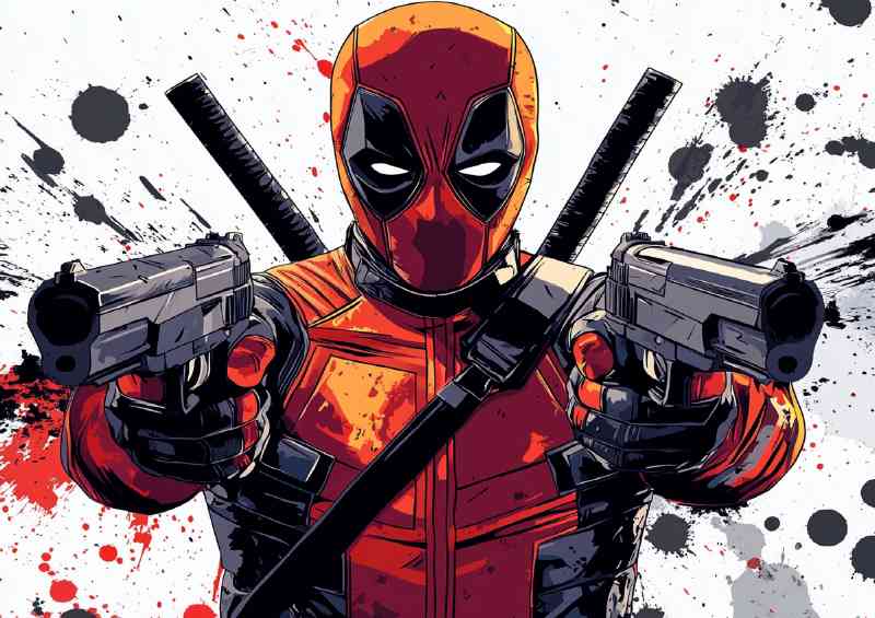 Vector art style deadpool