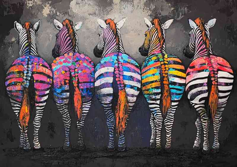 Zebras rear ends