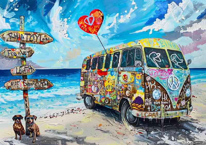 camper van on the beech