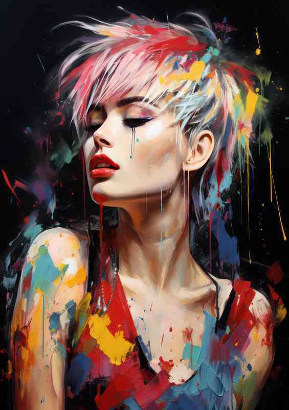Miley Cyrus Very colourfu art