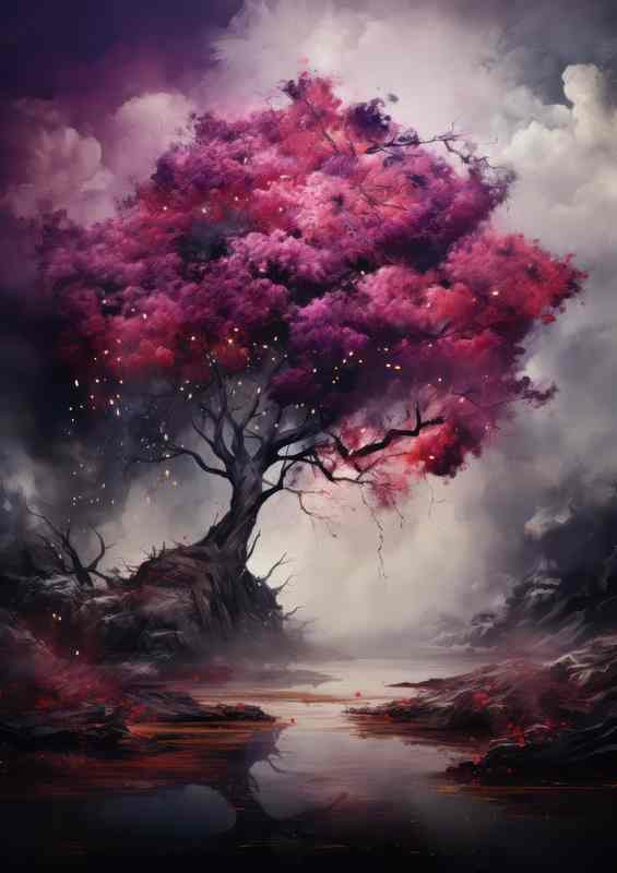 Tree In Purple Silence