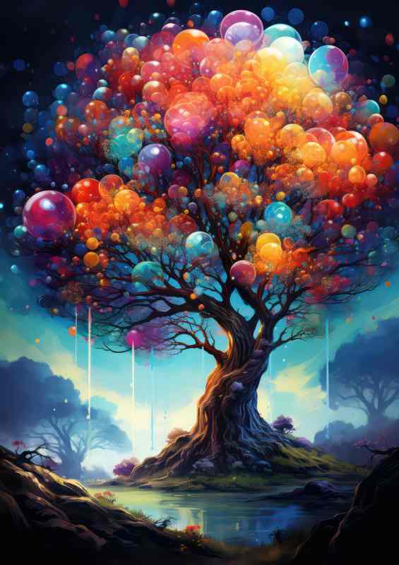 Tree of Colouful Bubbles