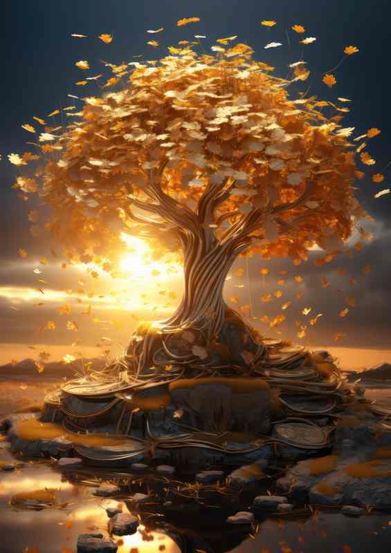 Tree of golden Coins