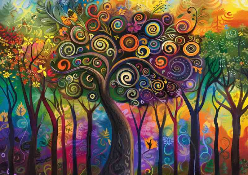 A whimsical tree in the enchanting forest