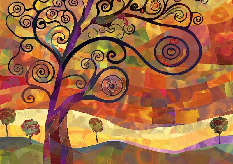 A whimsical tree in the park