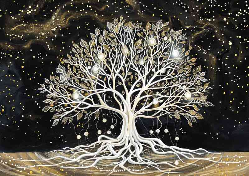 Tree of live with growing fruit