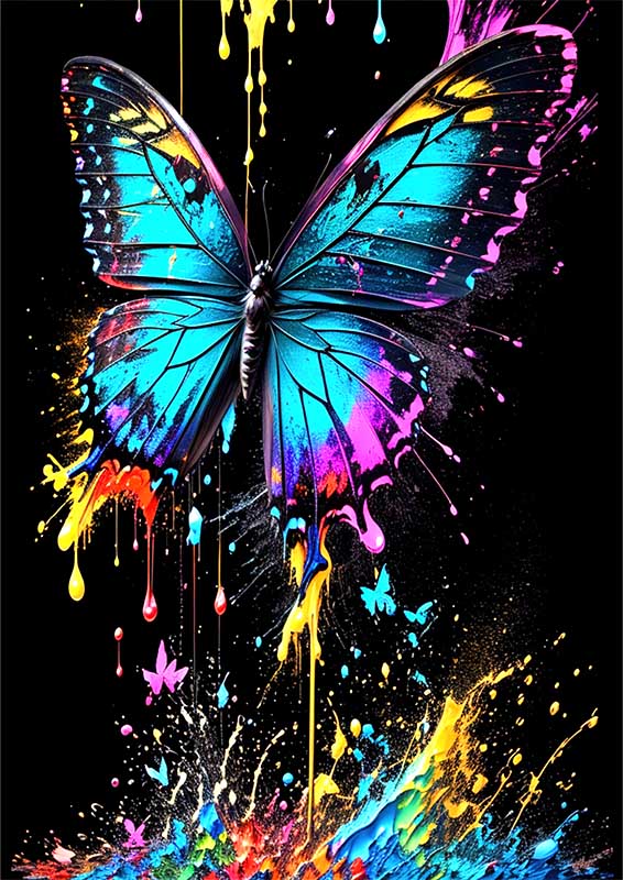 colourful butterfly splash art Dancing With Colour