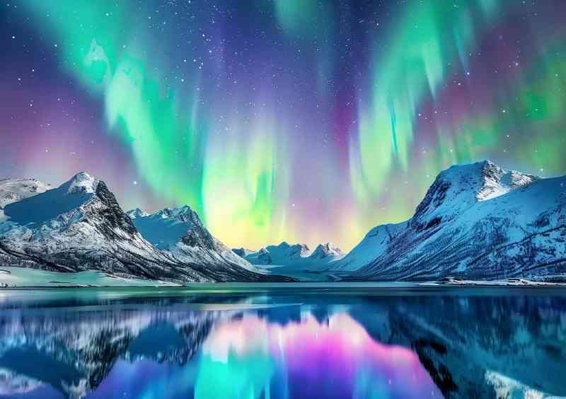 Stunning photograph of the Northern Lights dancing