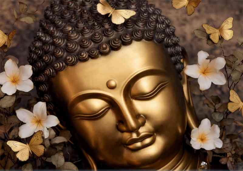 Buddha in a golden face