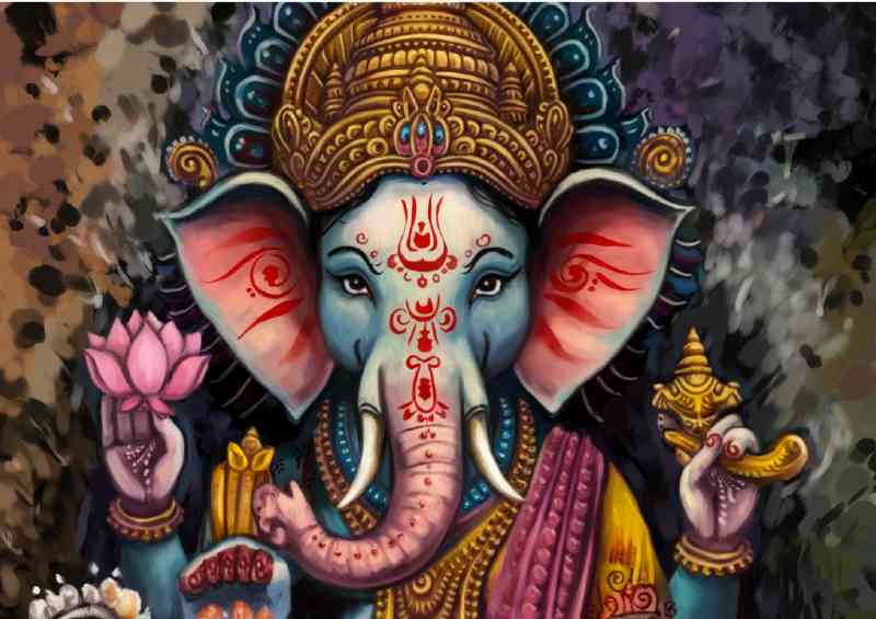 Ganish the god vibrant colours