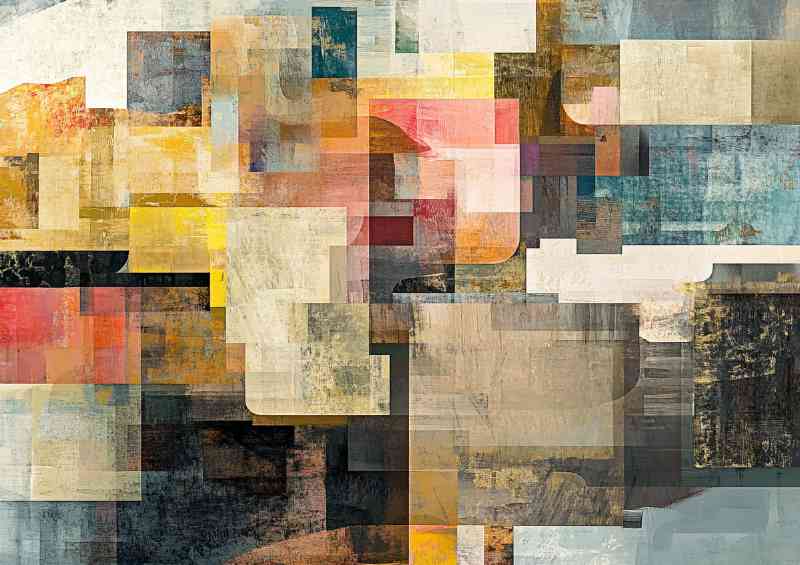 Abstract art of fragmented cubes