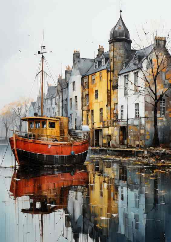 Small Boat Leaving A New Journey Begins