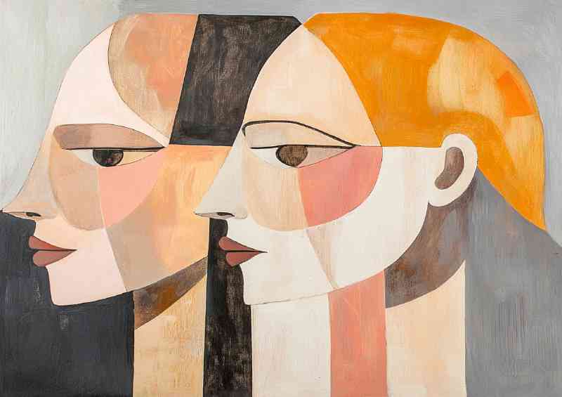 Art painting of women with clean lines