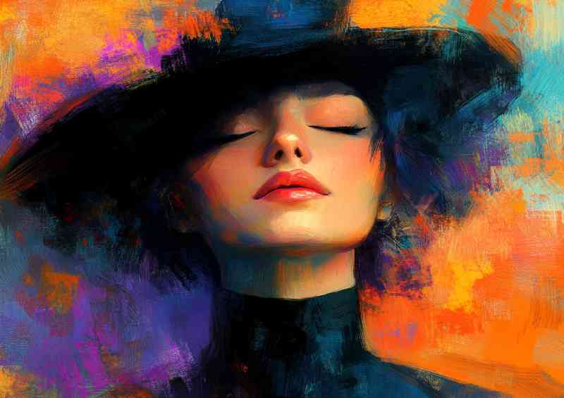 Woman in the style of an oil painting