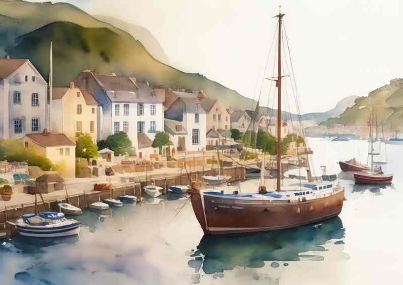 A Splash of Charm Colorful Harbor Town