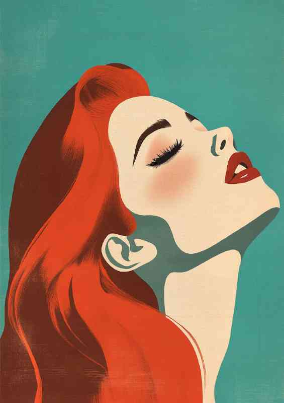 Elegant lady with eyes closed