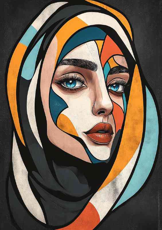 of an Iranian woman with blue eyes