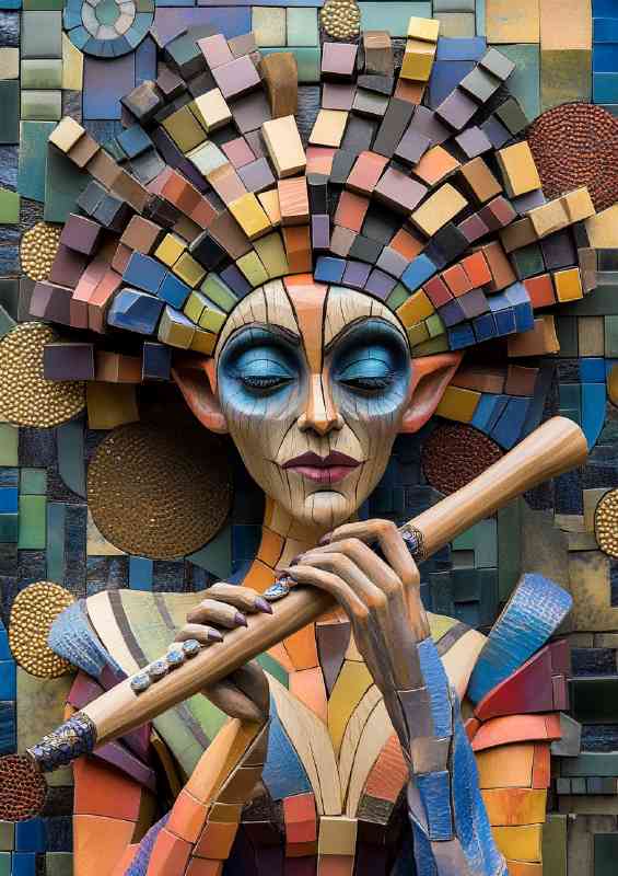 Whimsical surrealistic sculpture of the goblin queen