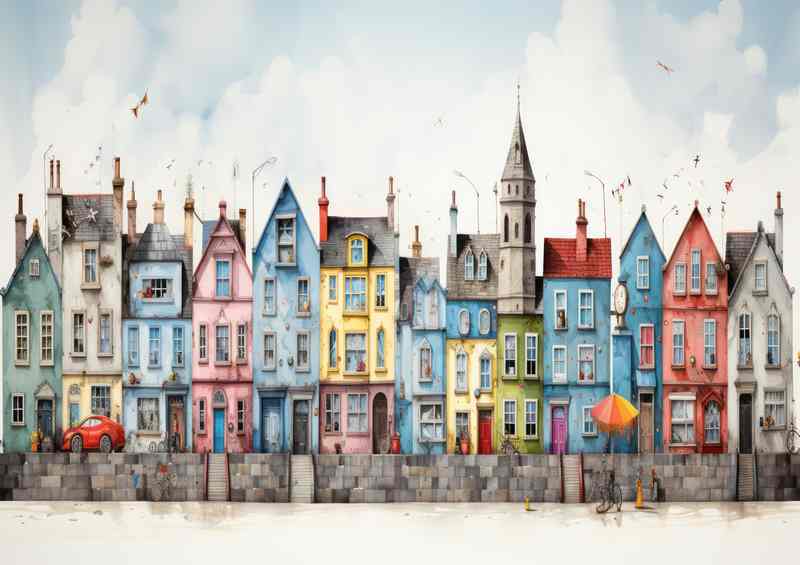 Multi Coloured Town Houses